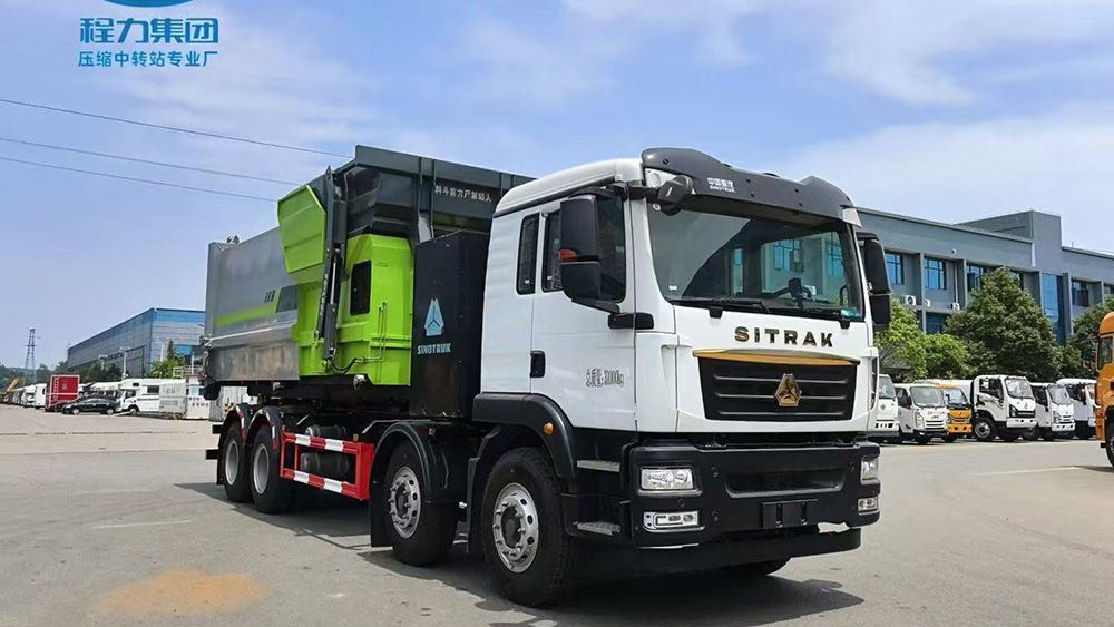 純電動31噸車廂可卸式垃圾車
